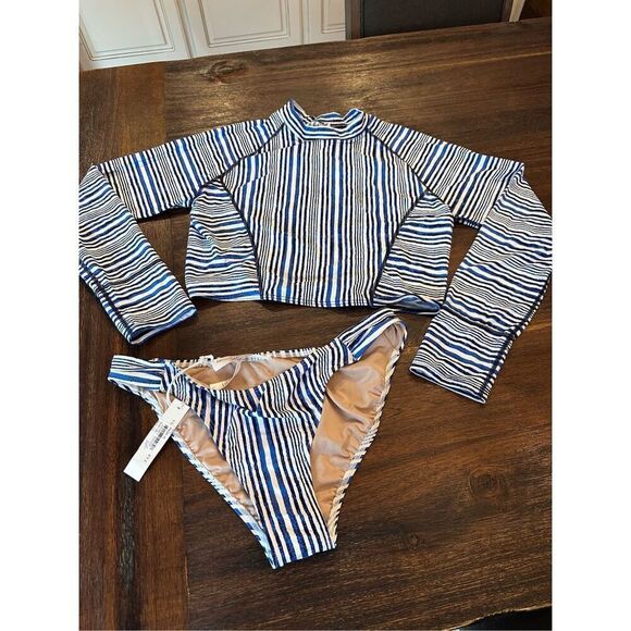 Tart Cara Long Sleeve Bikini Top & Bottom 2 Piece Set - Picture 1 of 13